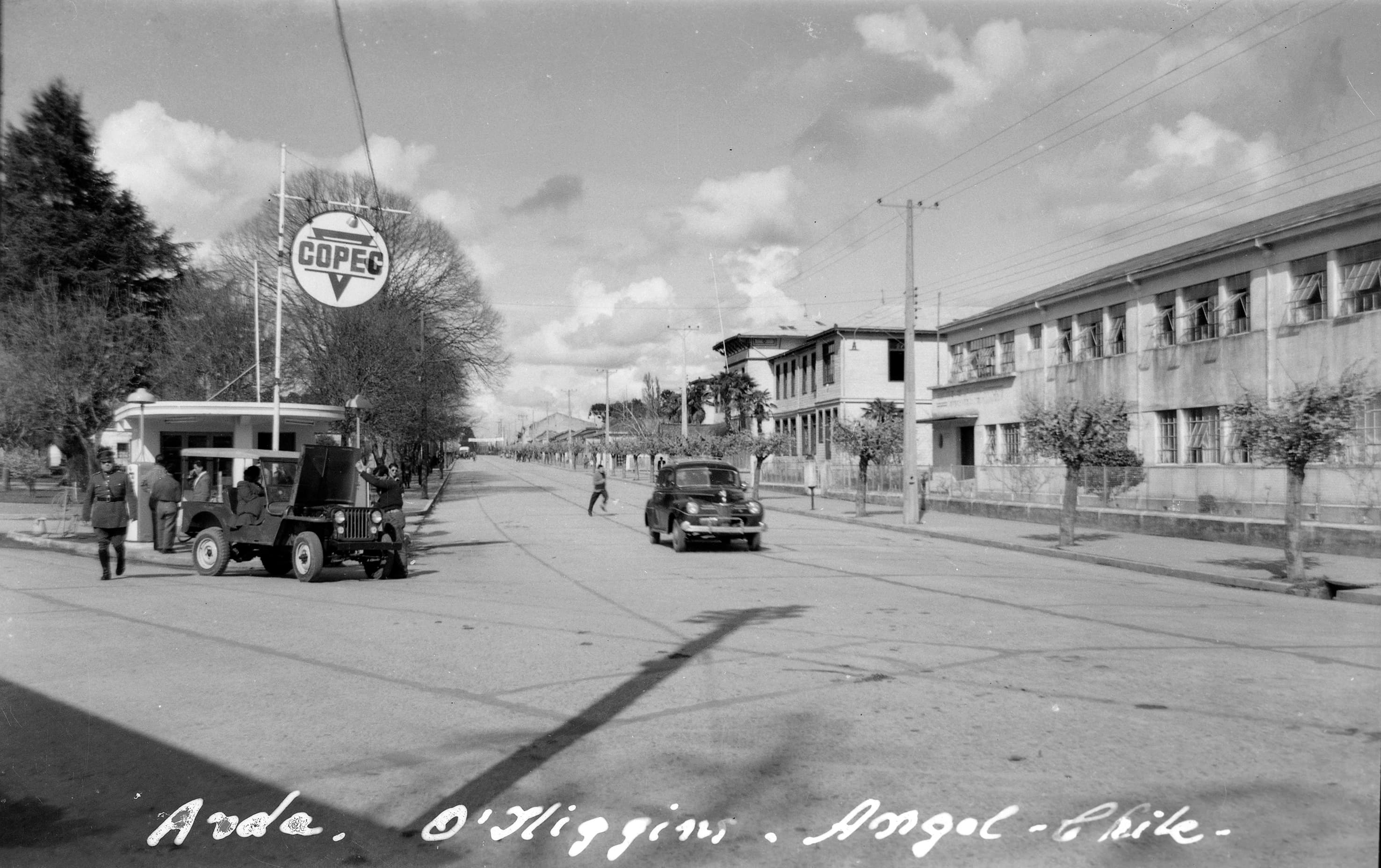 Avenida O'Higgins de Angol, años 60s