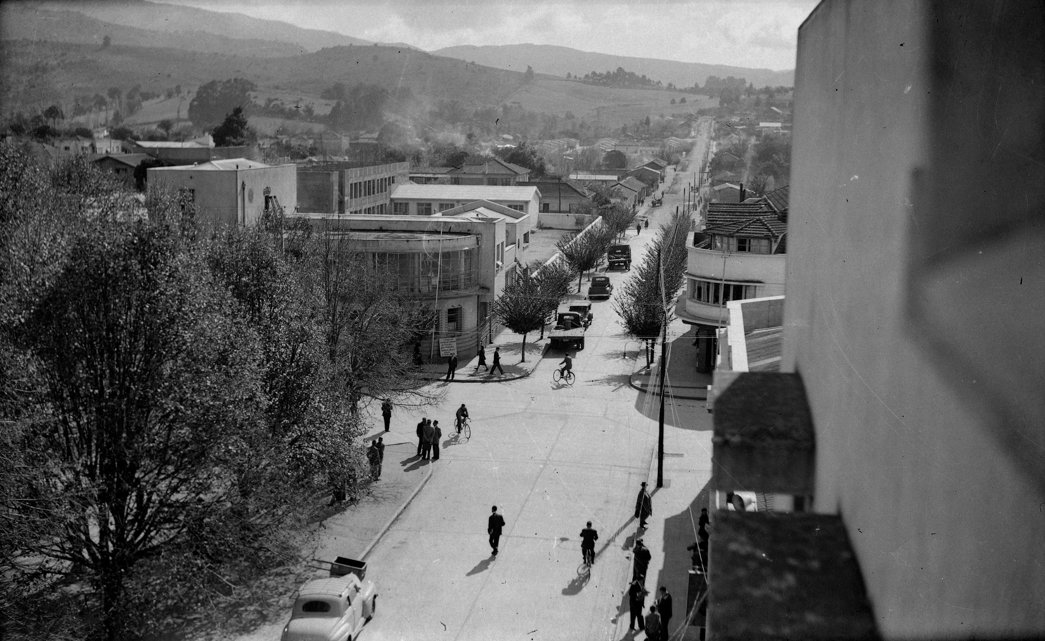 Vista al centro de Angol en 1952