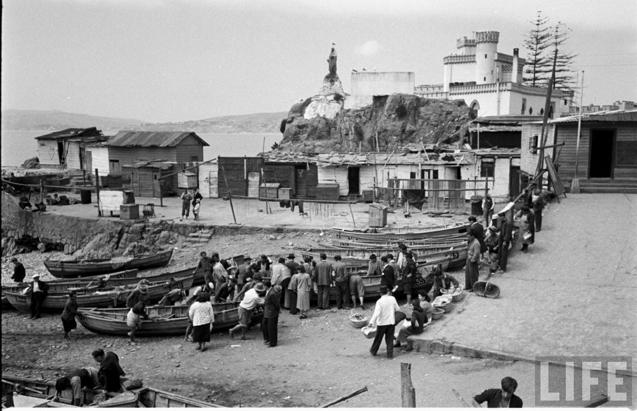Caleta el Membrillo en 1950