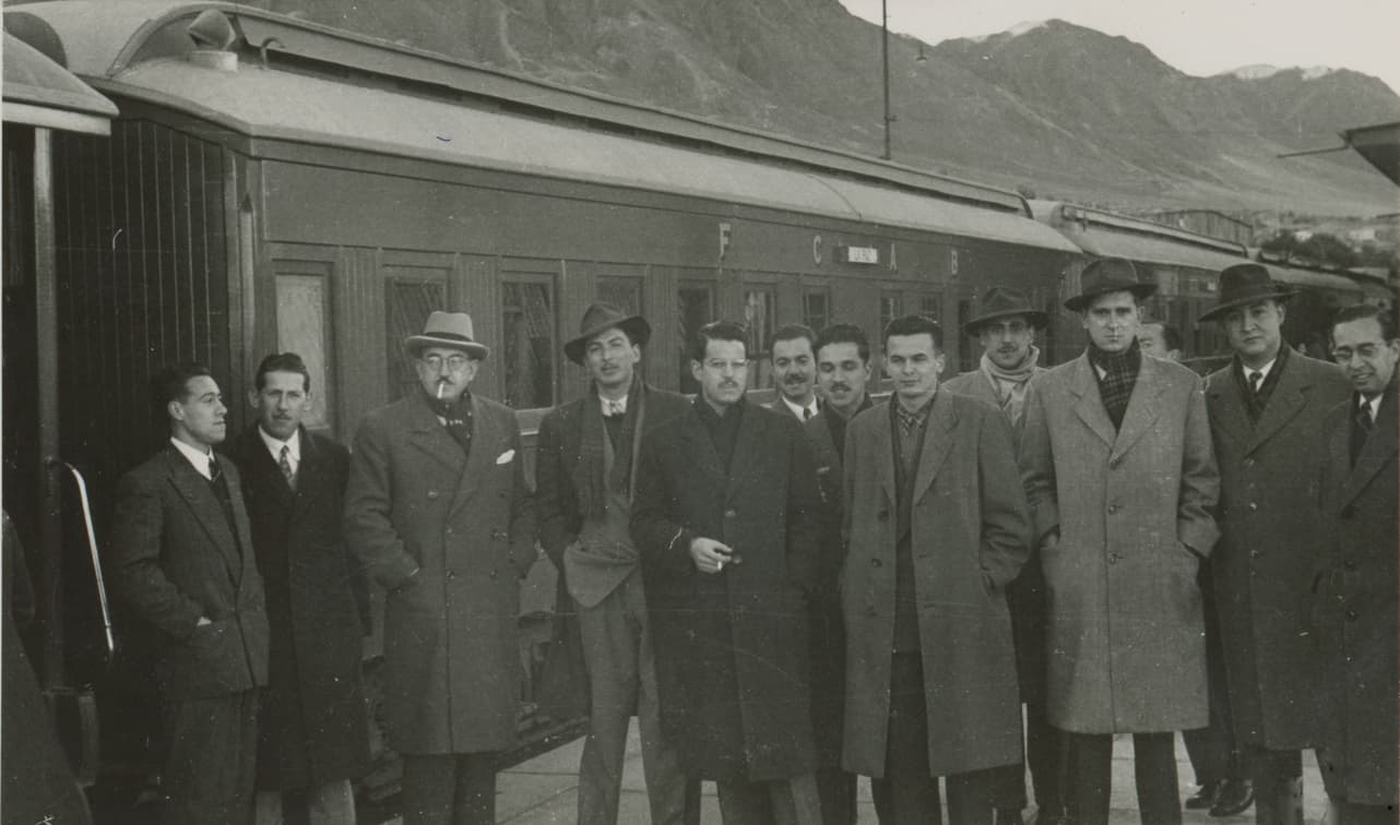 Tren Trasandino en el altiplano, 1950