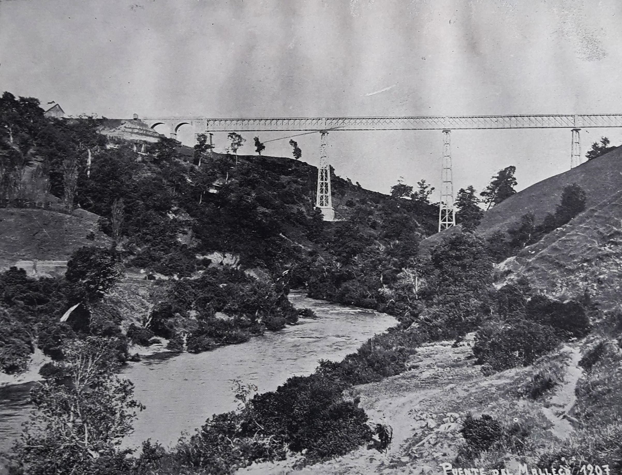 Viaducto y Río Malleco en 1931