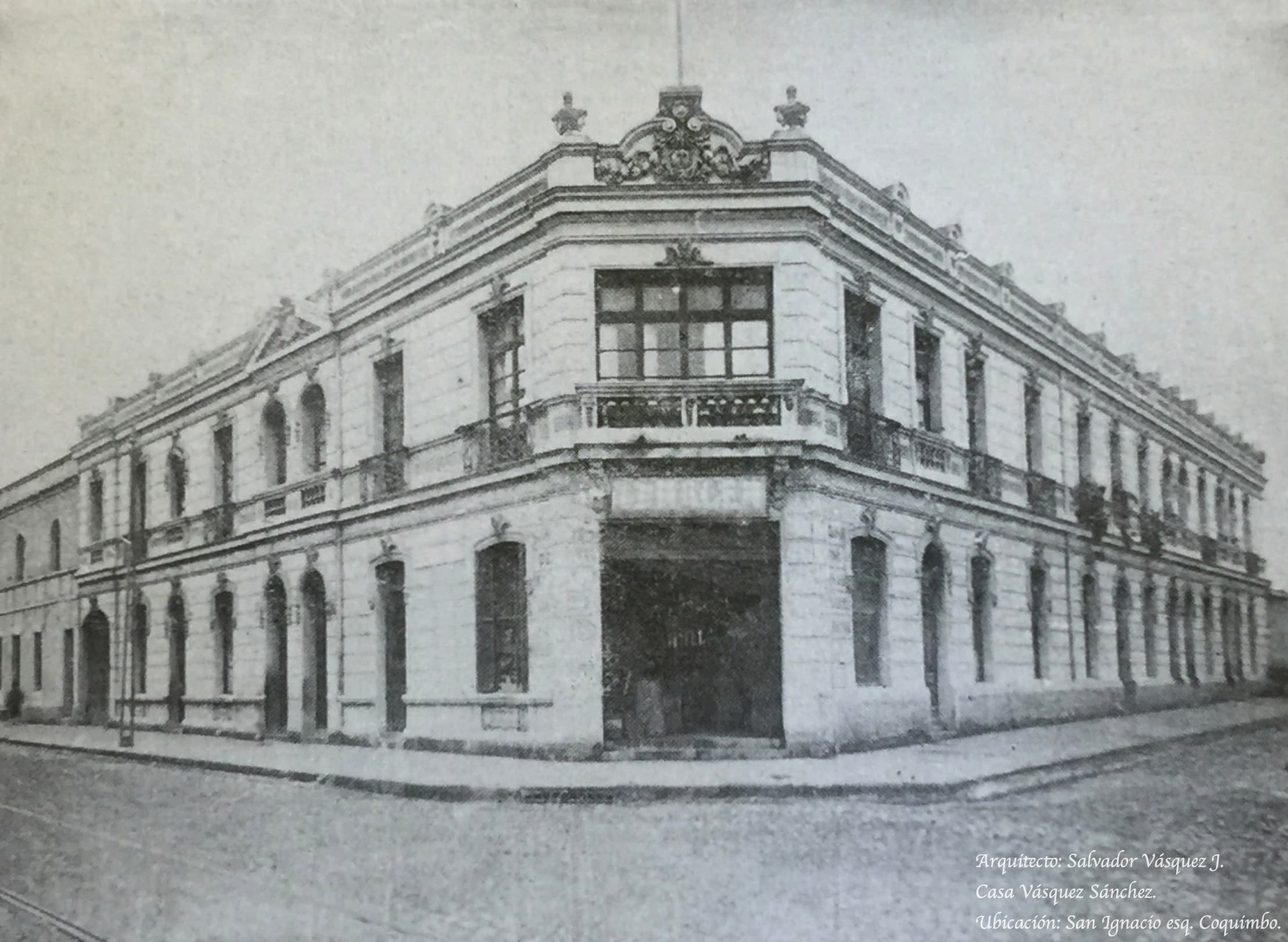 Casa Vásquez Sánchez en 1923