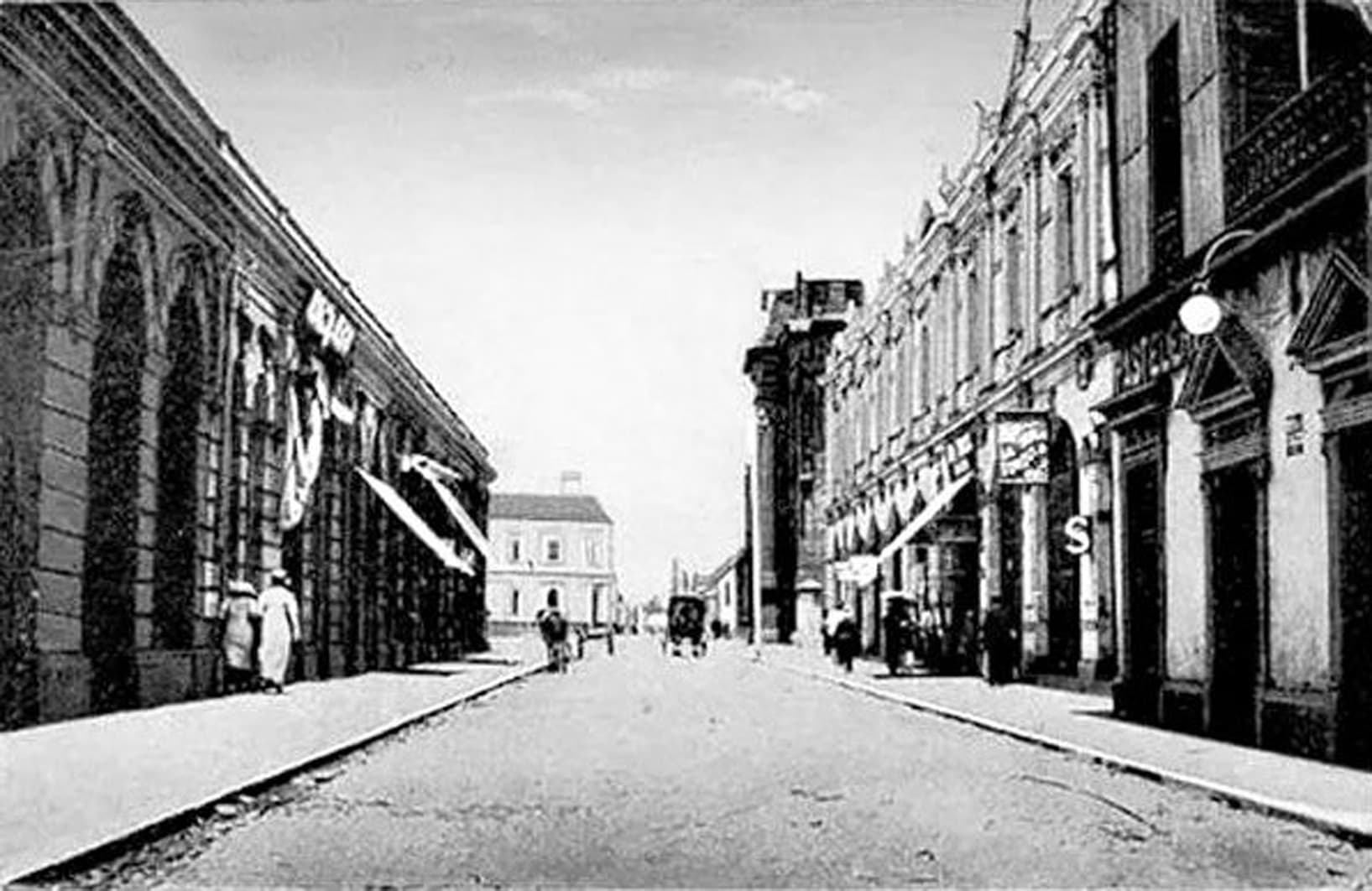 Calle Yungay de Curico en 1928