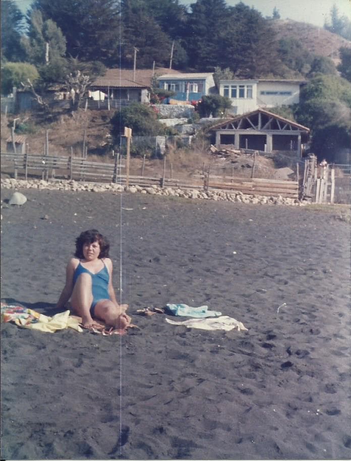 Playa Pelluhue en 1986