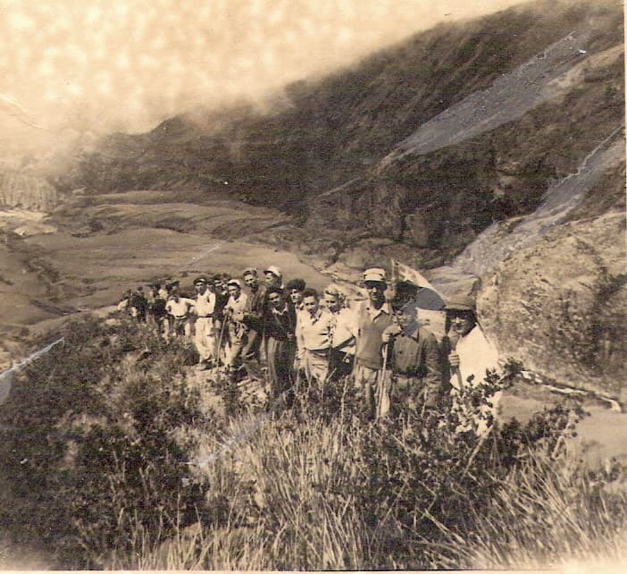 Subiendo el volcán Calbuco en 1950