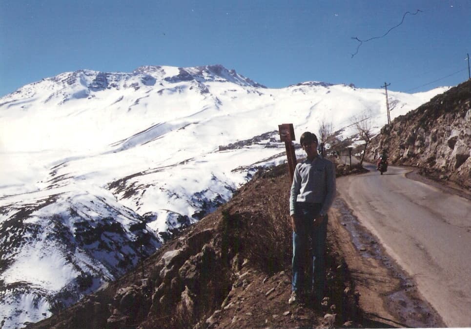 Camino a Farellones en 1982