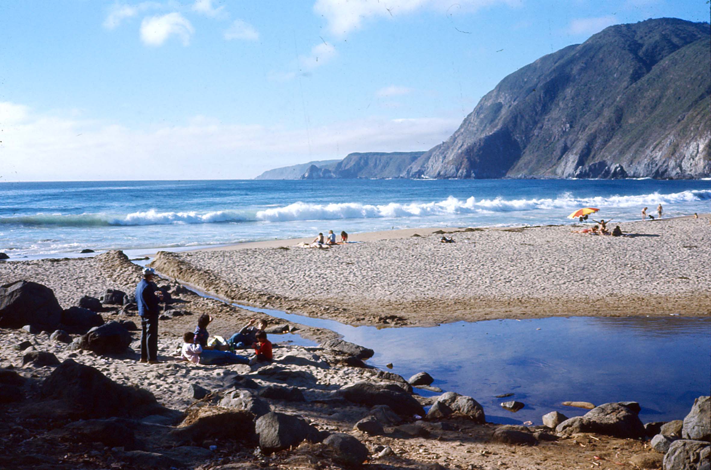 Playa grande de Quintay en 1978
