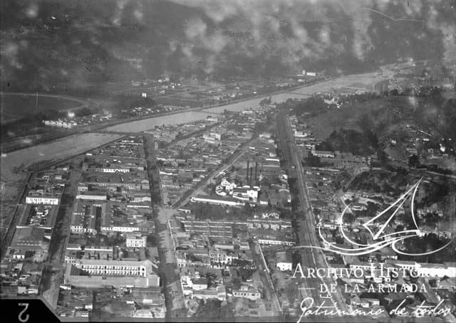 Vista aérea de Viña del Mar en 1940