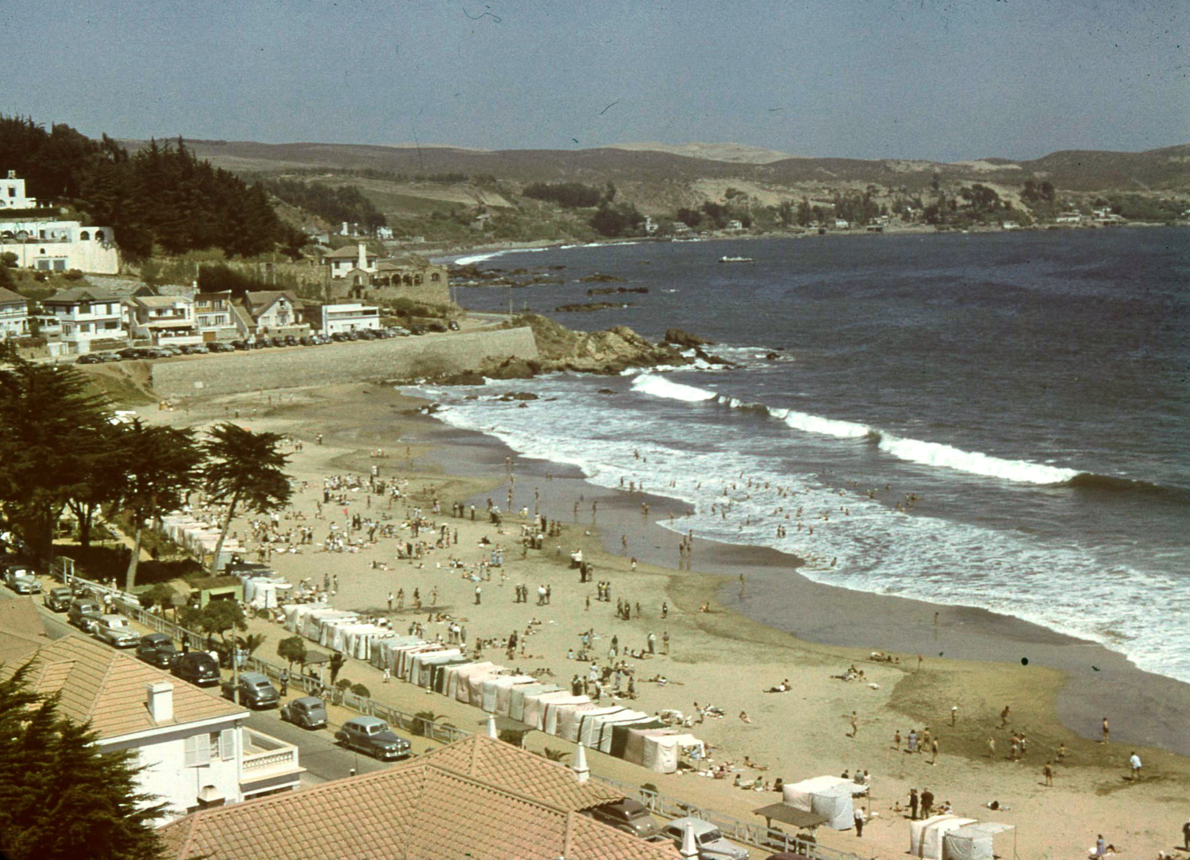 Playa Amarilla Concón en 1955