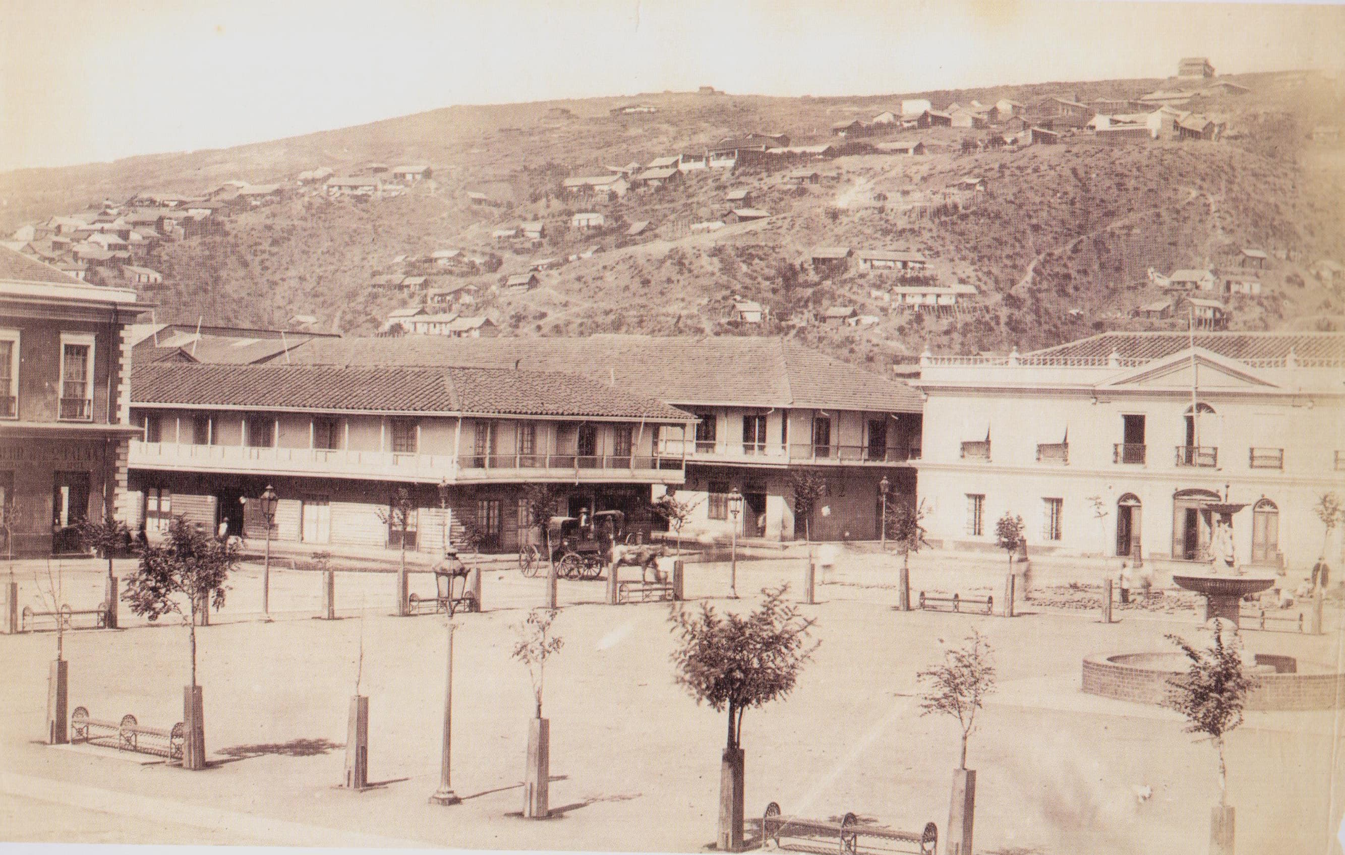Plaza de la Victoria en Valparaíso año 1864