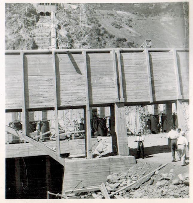 Construcción Central Hidroeléctrica Sauzal, 1945
