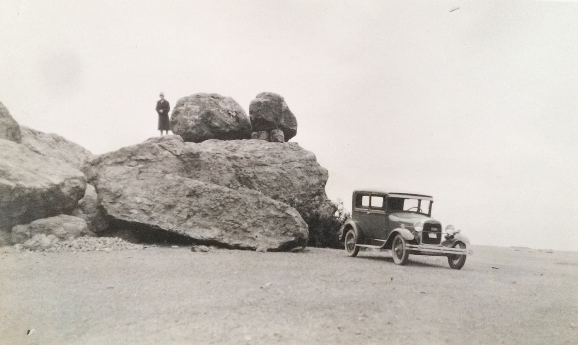 Automóvil en Meseta Jahuel, 1918