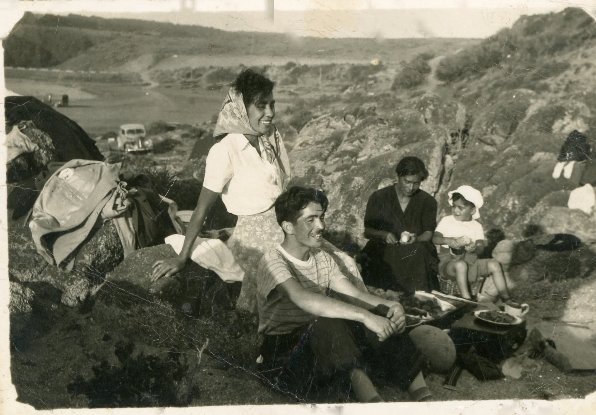 Picnic en la Playa en 1955