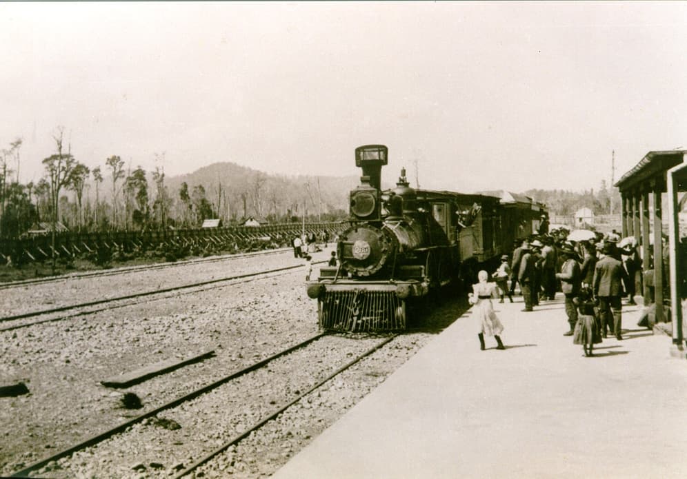 Estación FFCC Quilpué en 1888