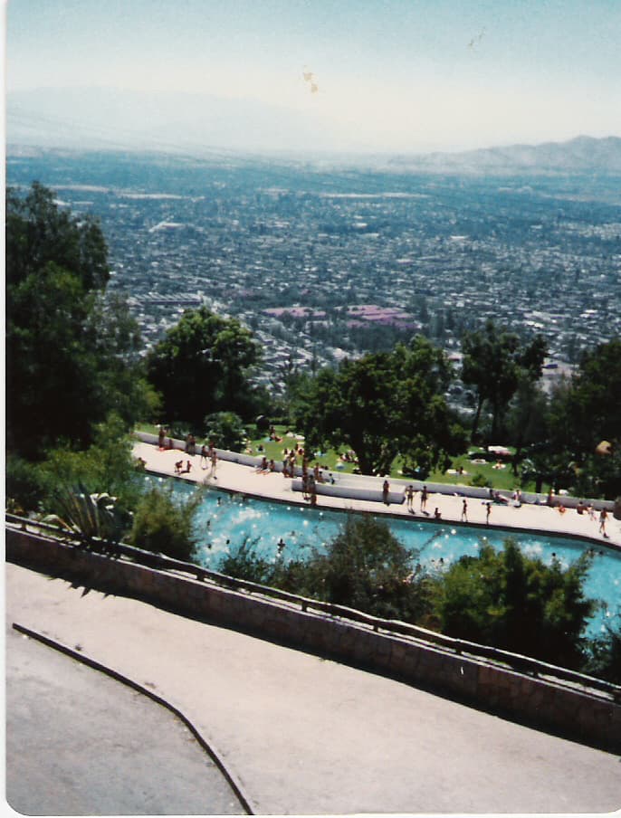 Vista desde el teleférico de Santiago en 1981
