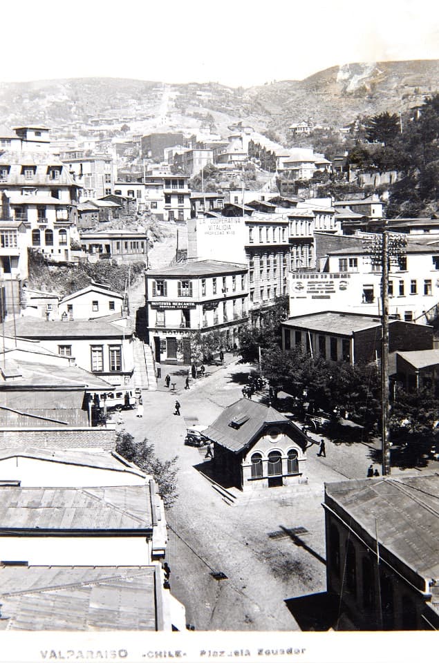 Plazuela Ecuador de Valparaíso en 1939