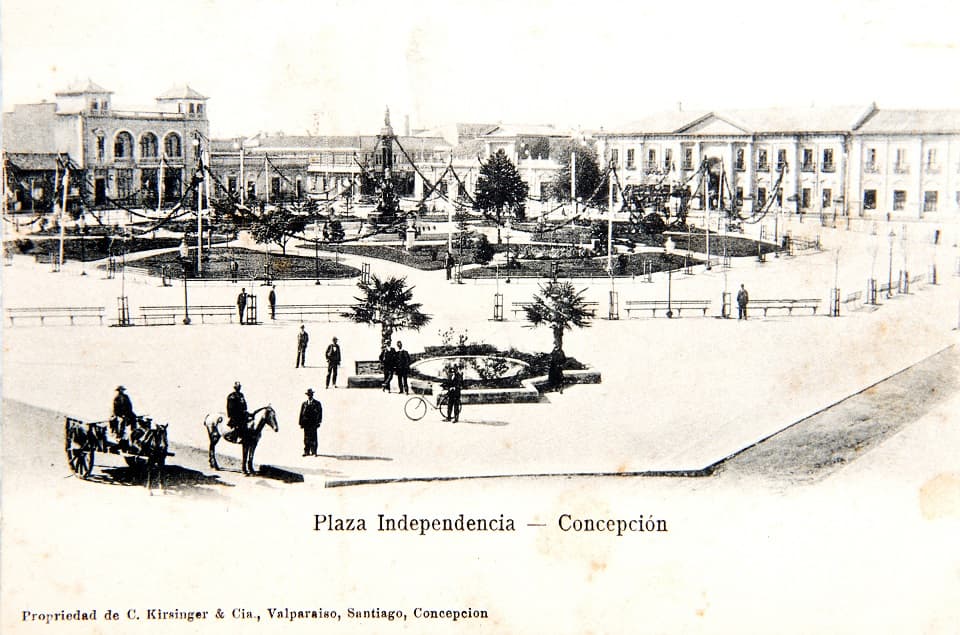 Plaza Independencia de Concepción ca. 1900