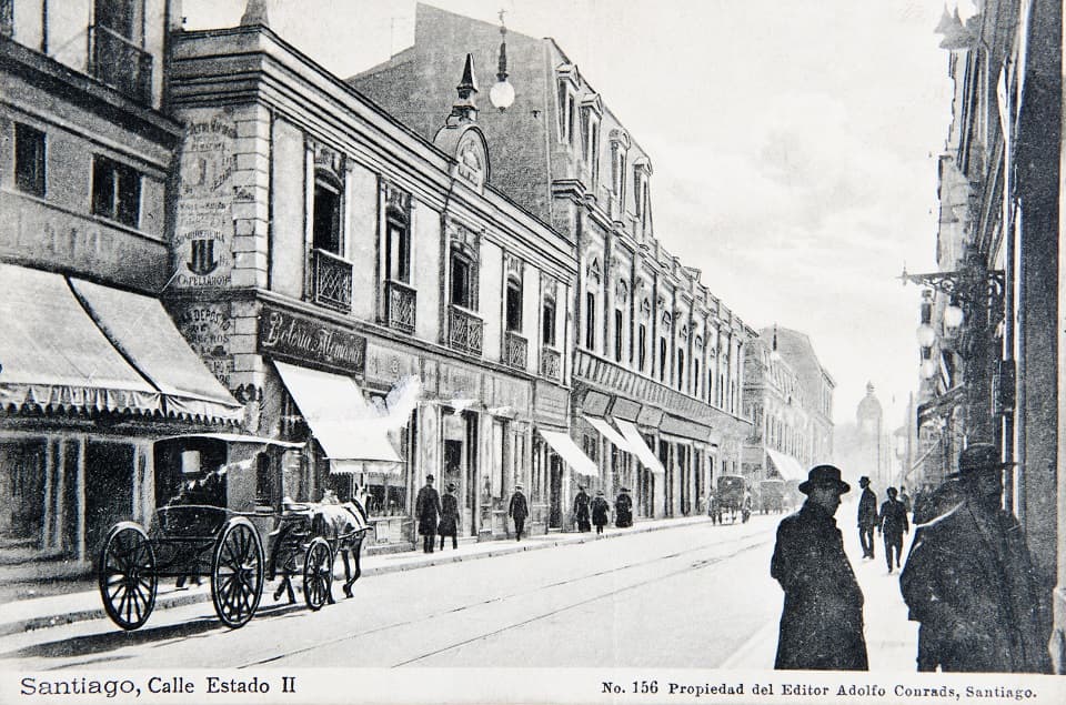 Calle Estado de Santiago, ca. 1890