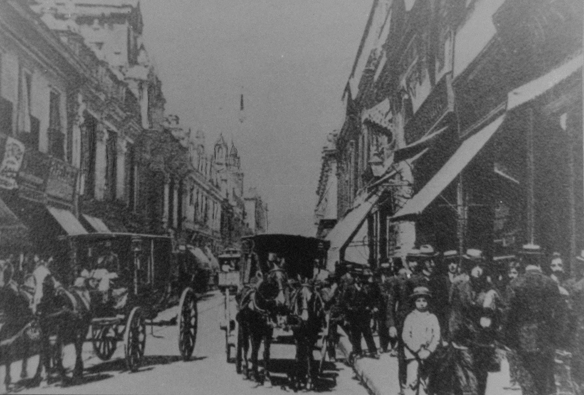 Calle Ahumada de Santiago en 1900
