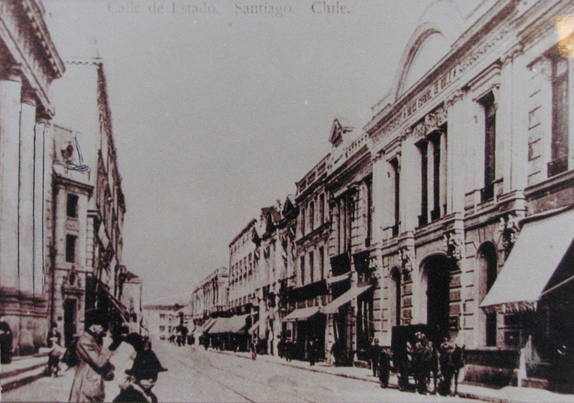 Calle Estado de Santiago en 1895