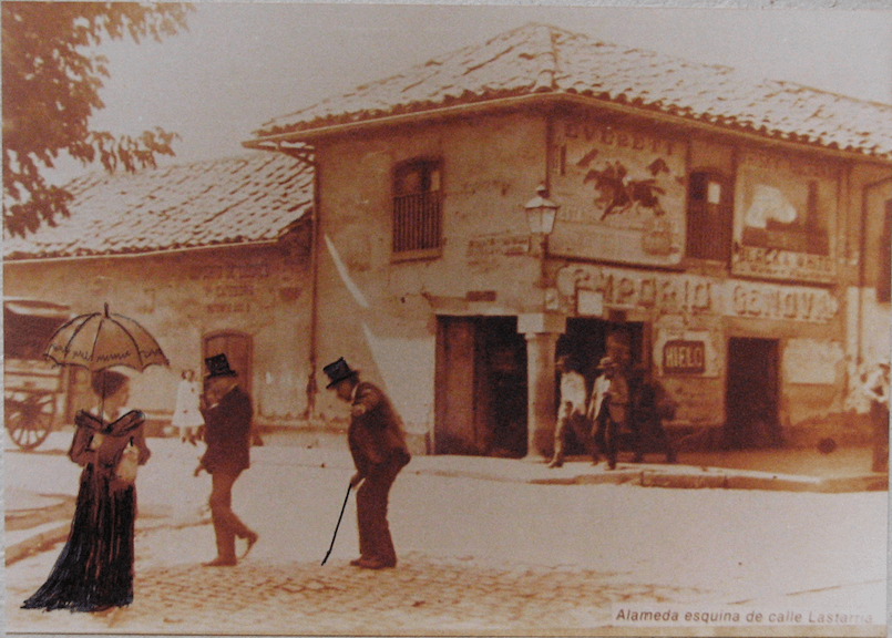 La Alameda esquina de calle Lastarria en 1900