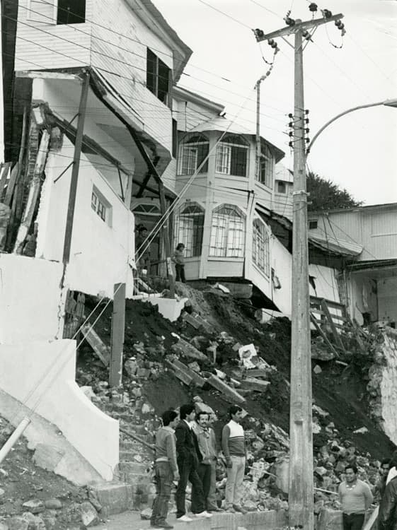 Casas de San Antonio después del terremoto de 1985