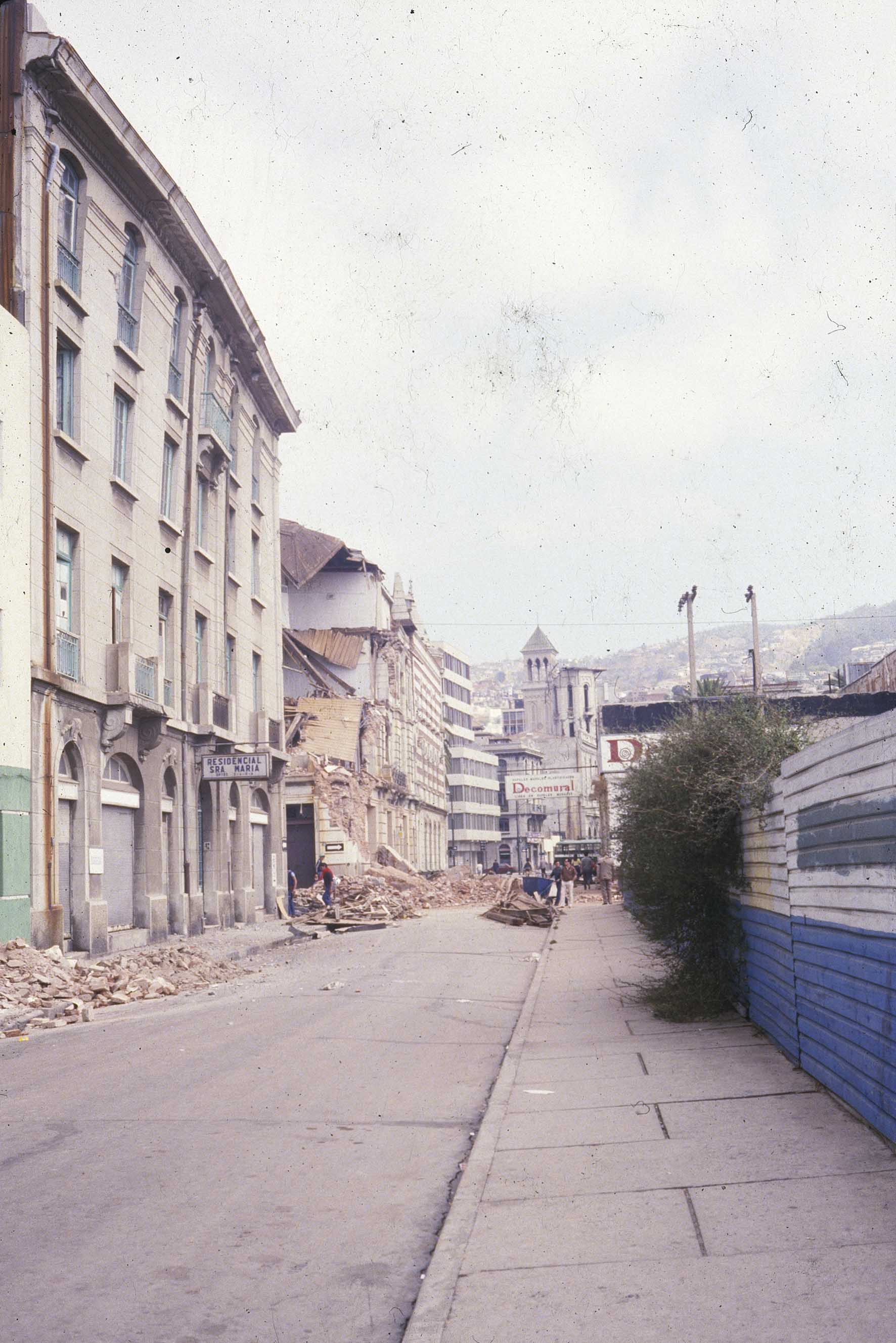 Calle Edwards de Valparaíso en 1985