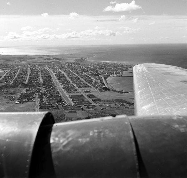 Punta arenas desde el aire en 1950