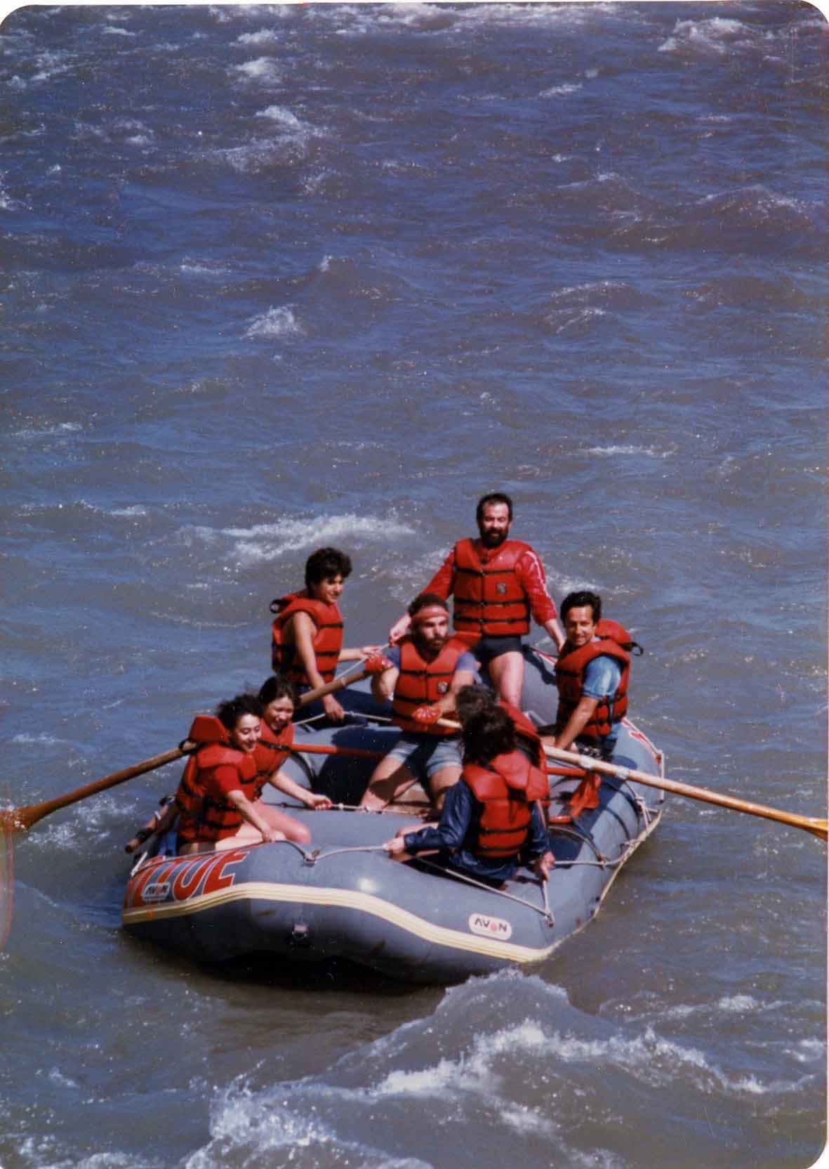 Primer rafting en el Río Maipo en 1983