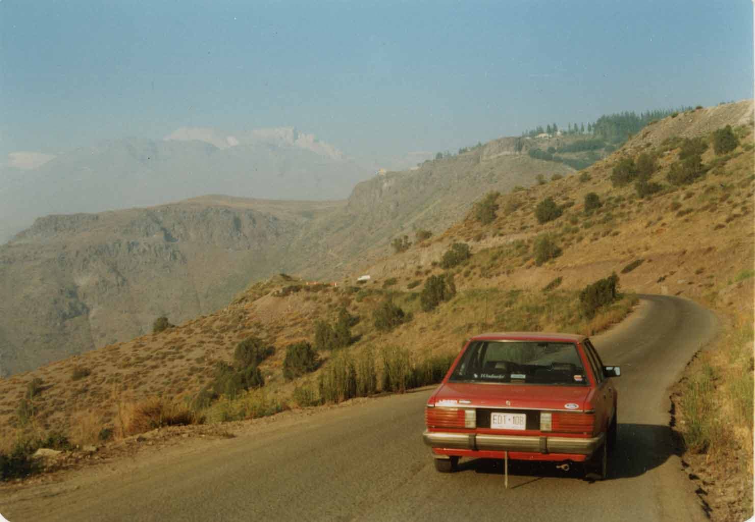 Camino a Farellones en 1984