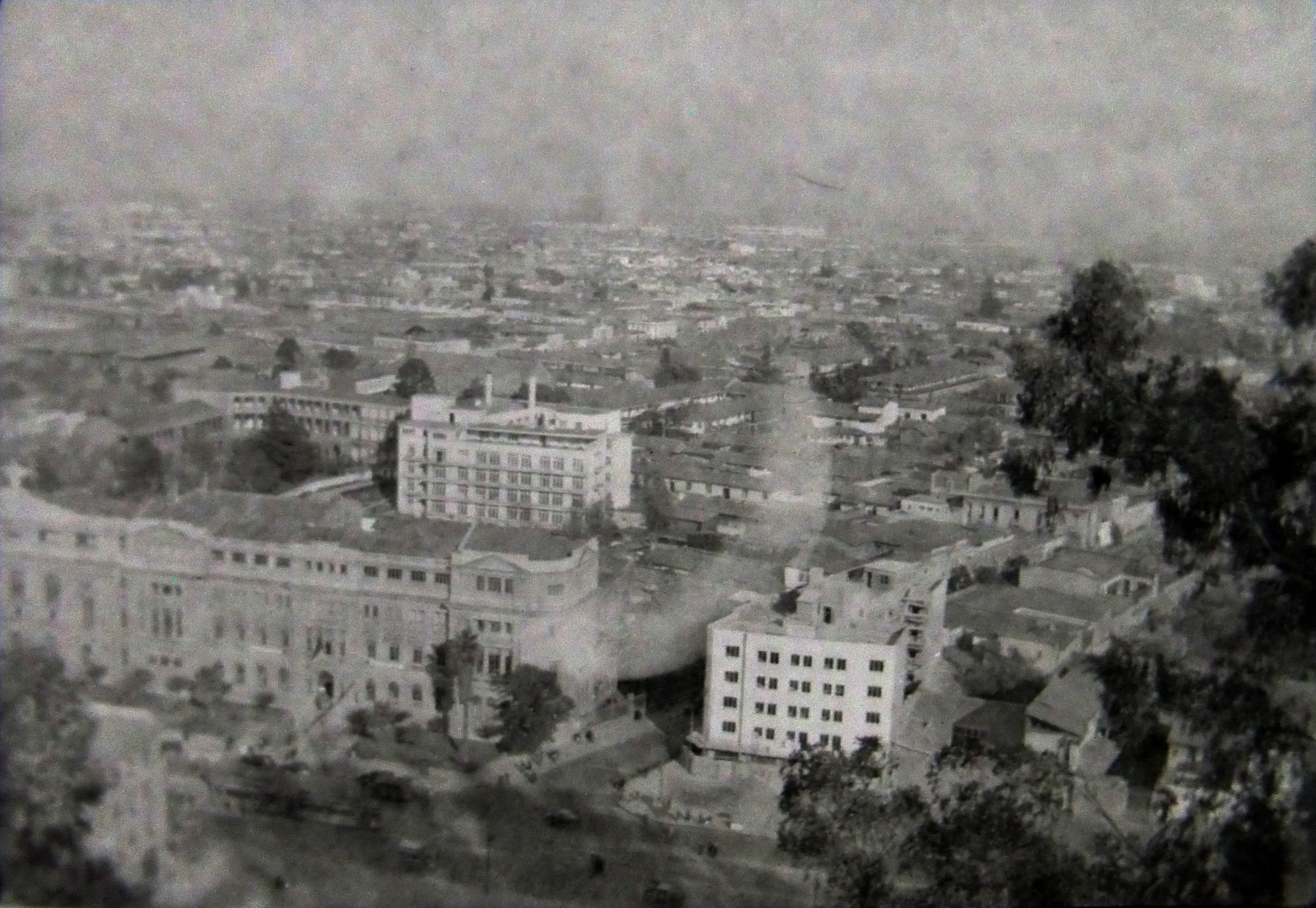 Santiago desde el cerro Santa Lucía en 1950