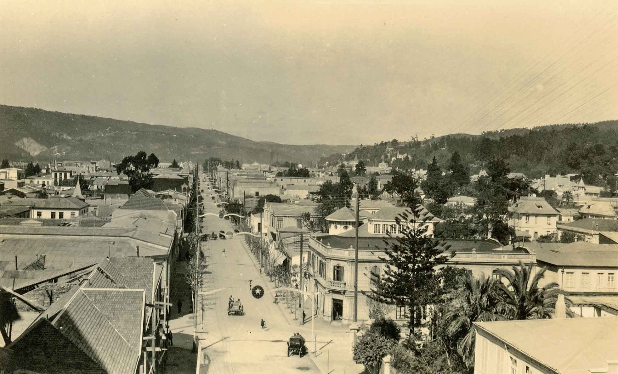 Calle Valparaíso de viña del Mar en 1925