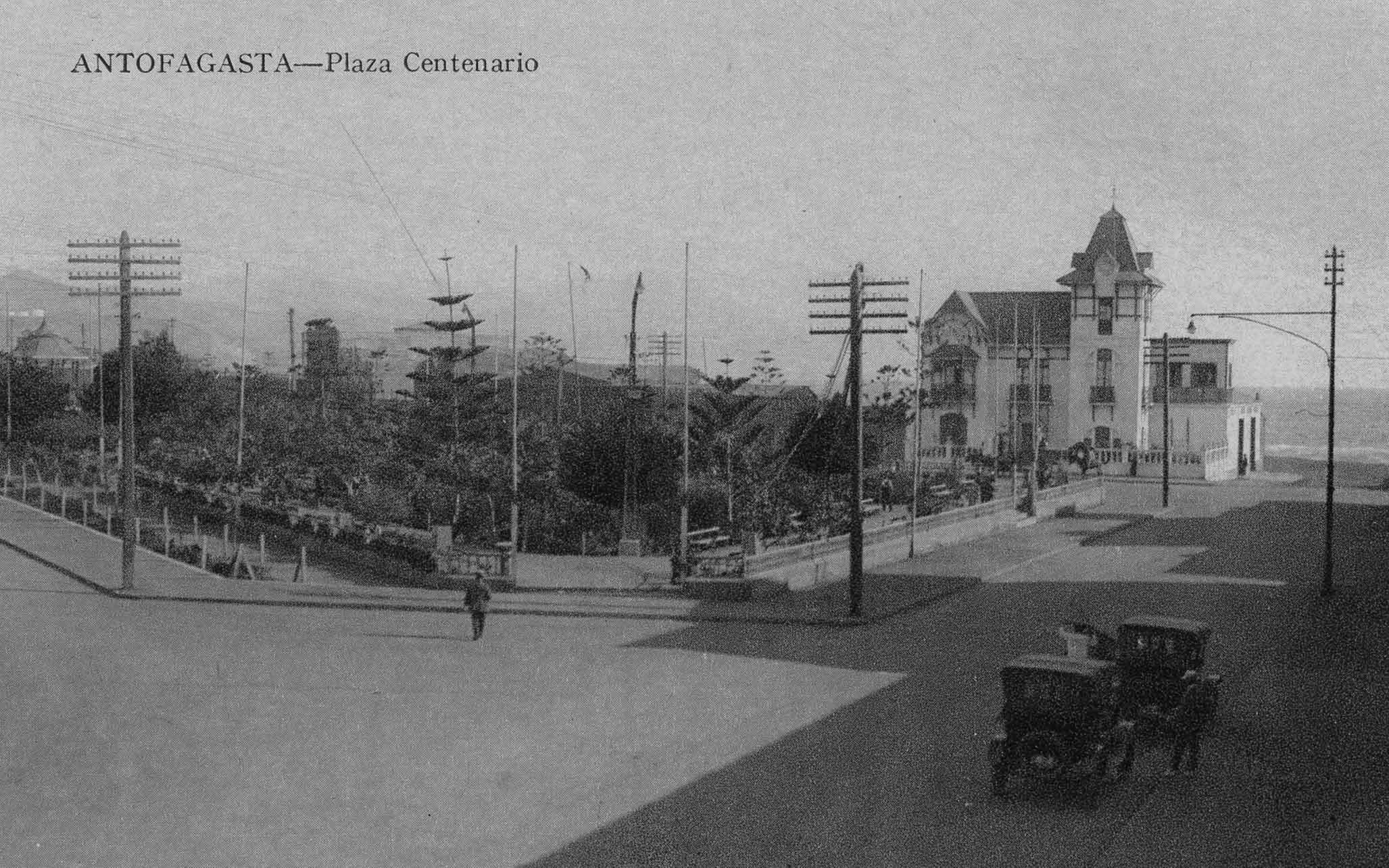 Plaza Centenario de Antofagasta en ca 1925