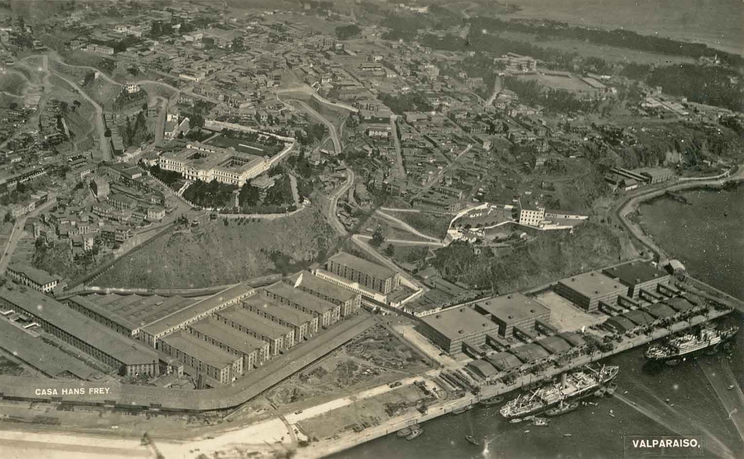 Valparaíso desde el aire en 1926