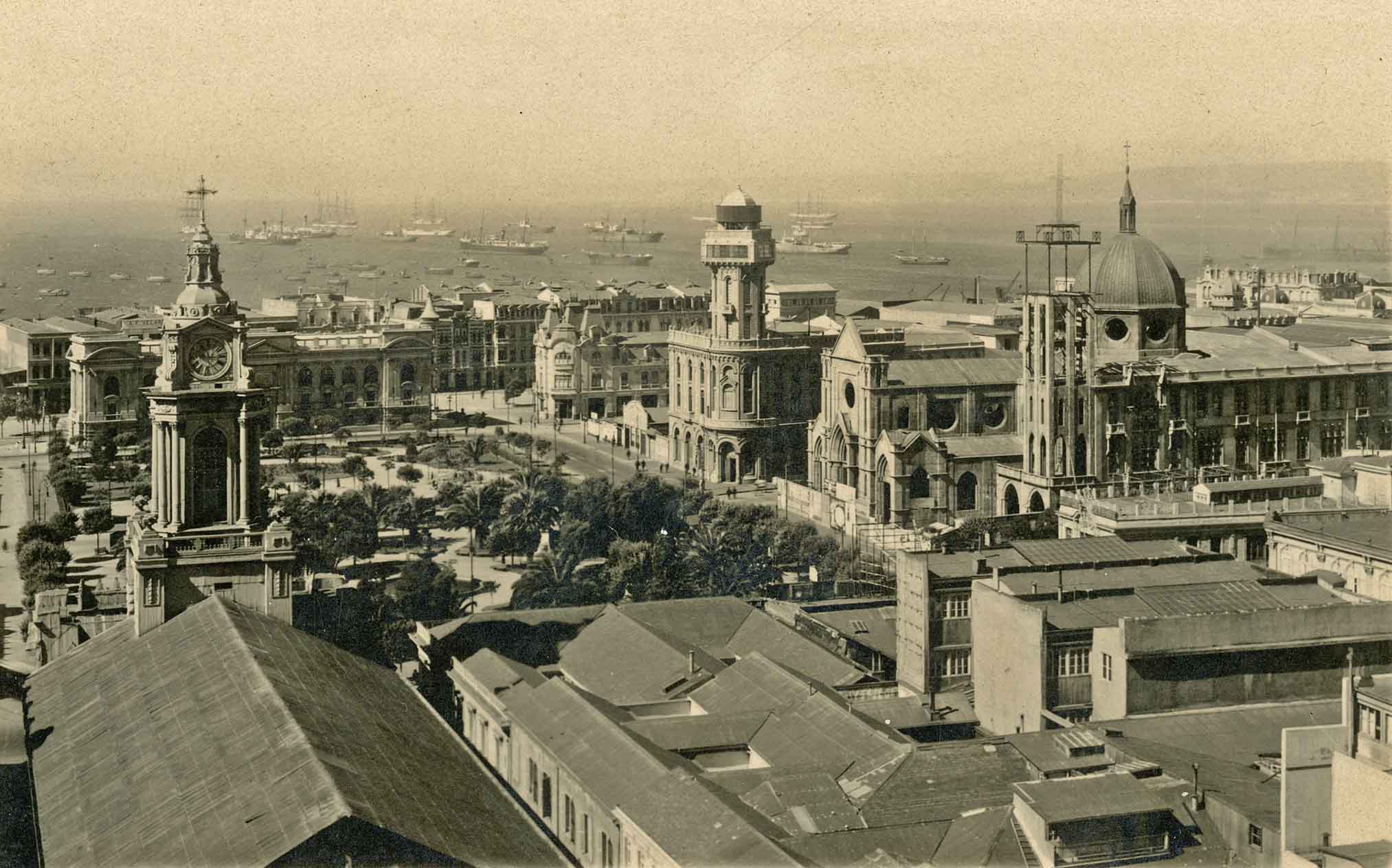 Plaza Victoria de Valparaíso, 1925