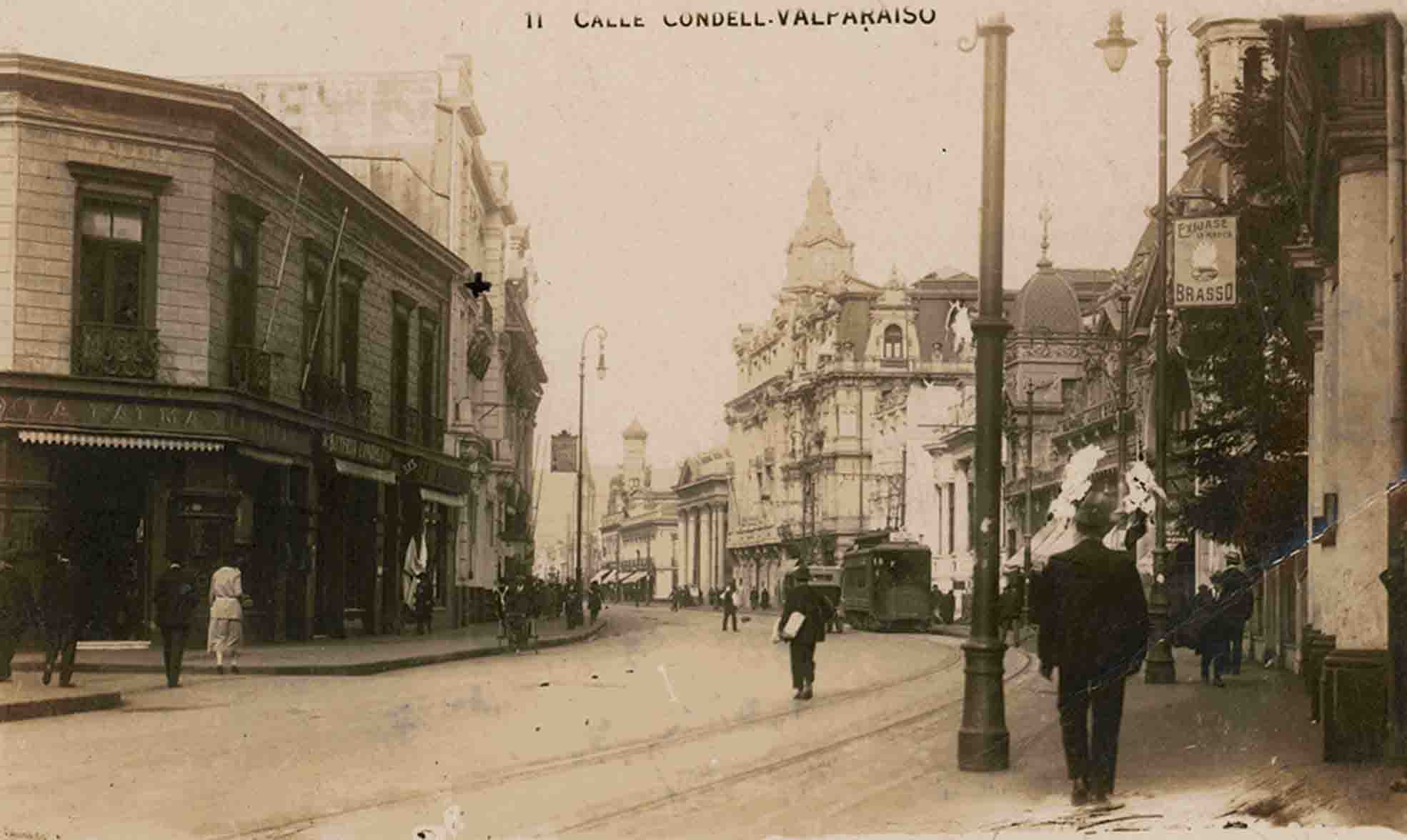 Calle Condel de Valparaíso ca. 1920