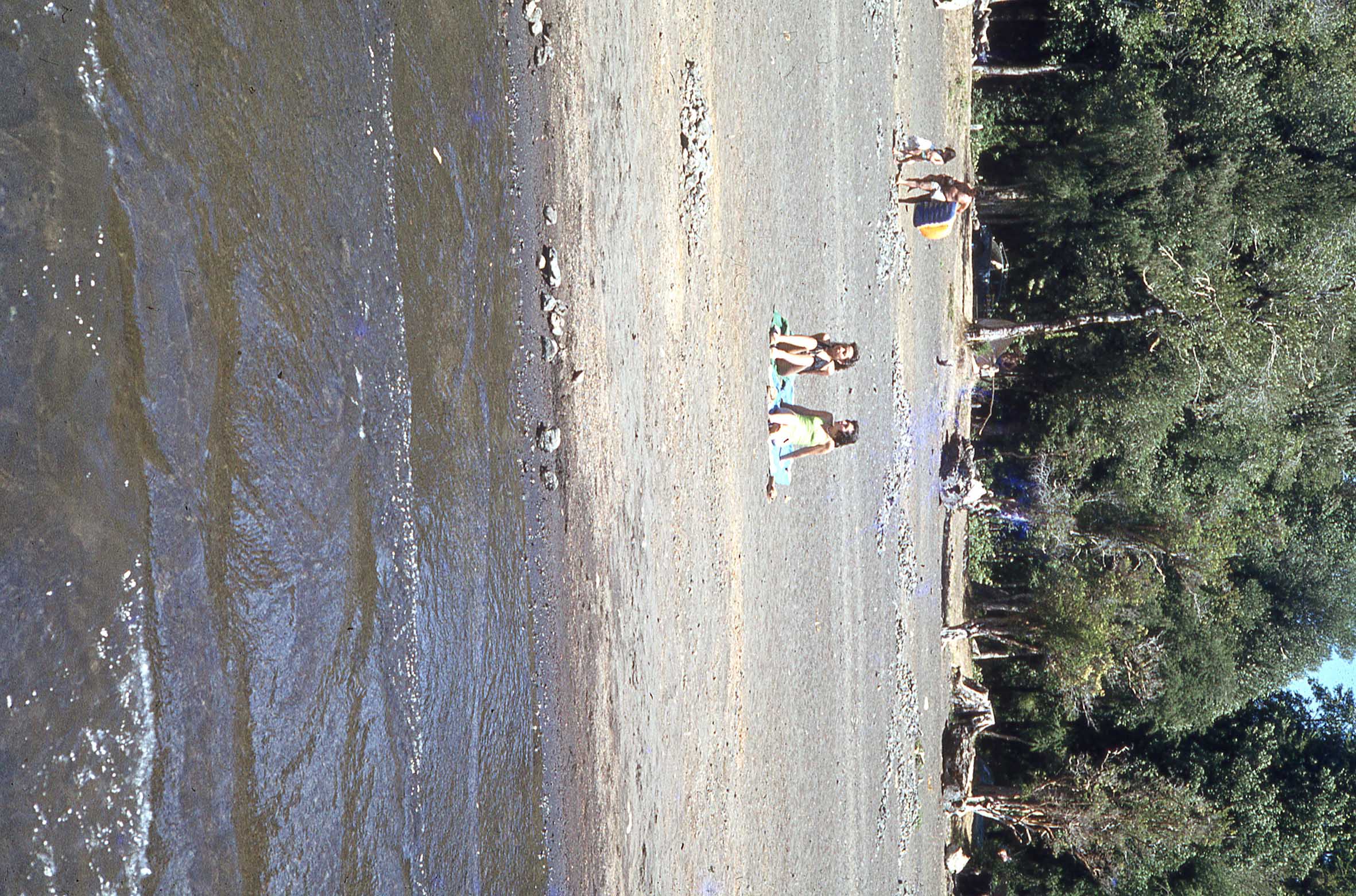 Playa Lago Caburga a finales de los 70