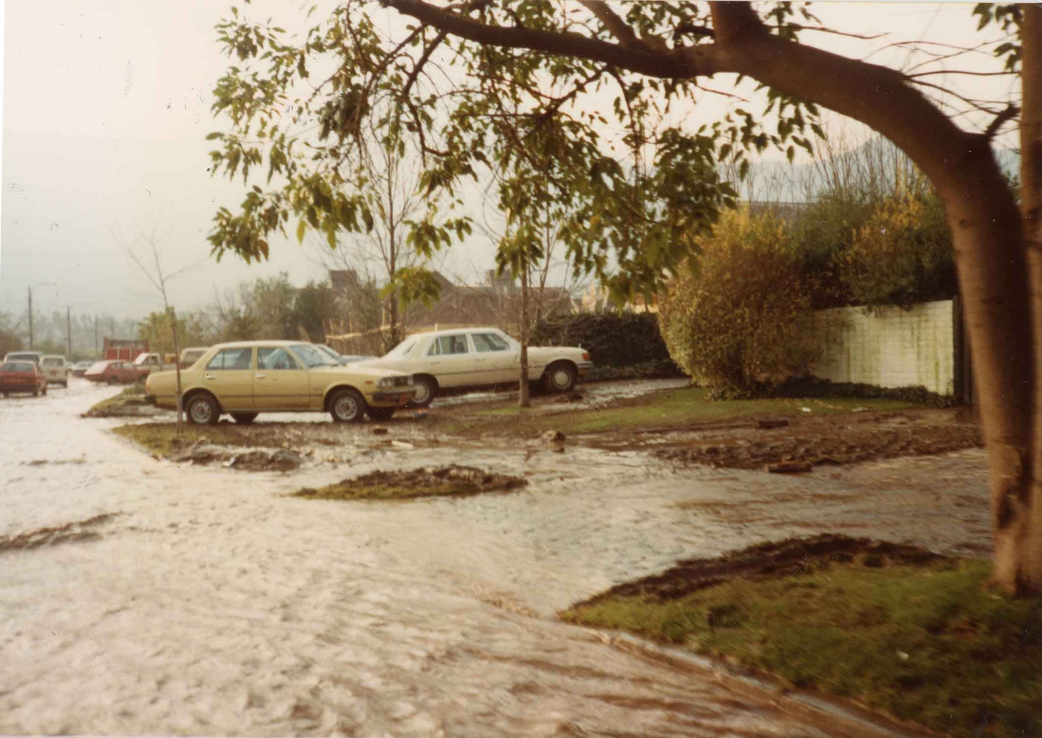 inundación en Vitacura, 1982