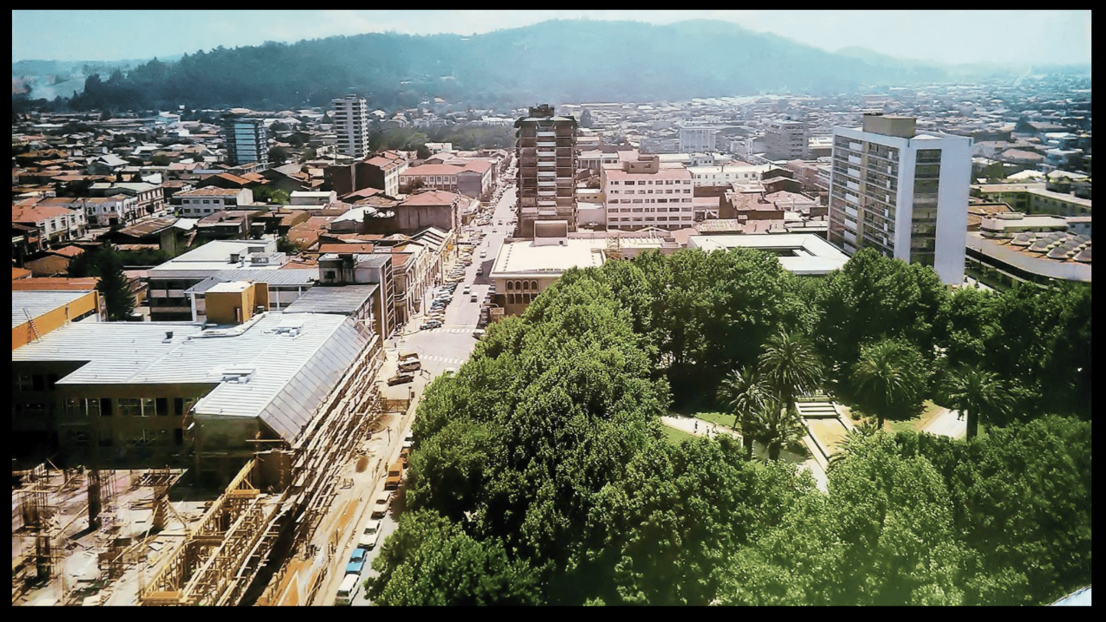 Plaza Aníbal Pinto de Temuco en 1980