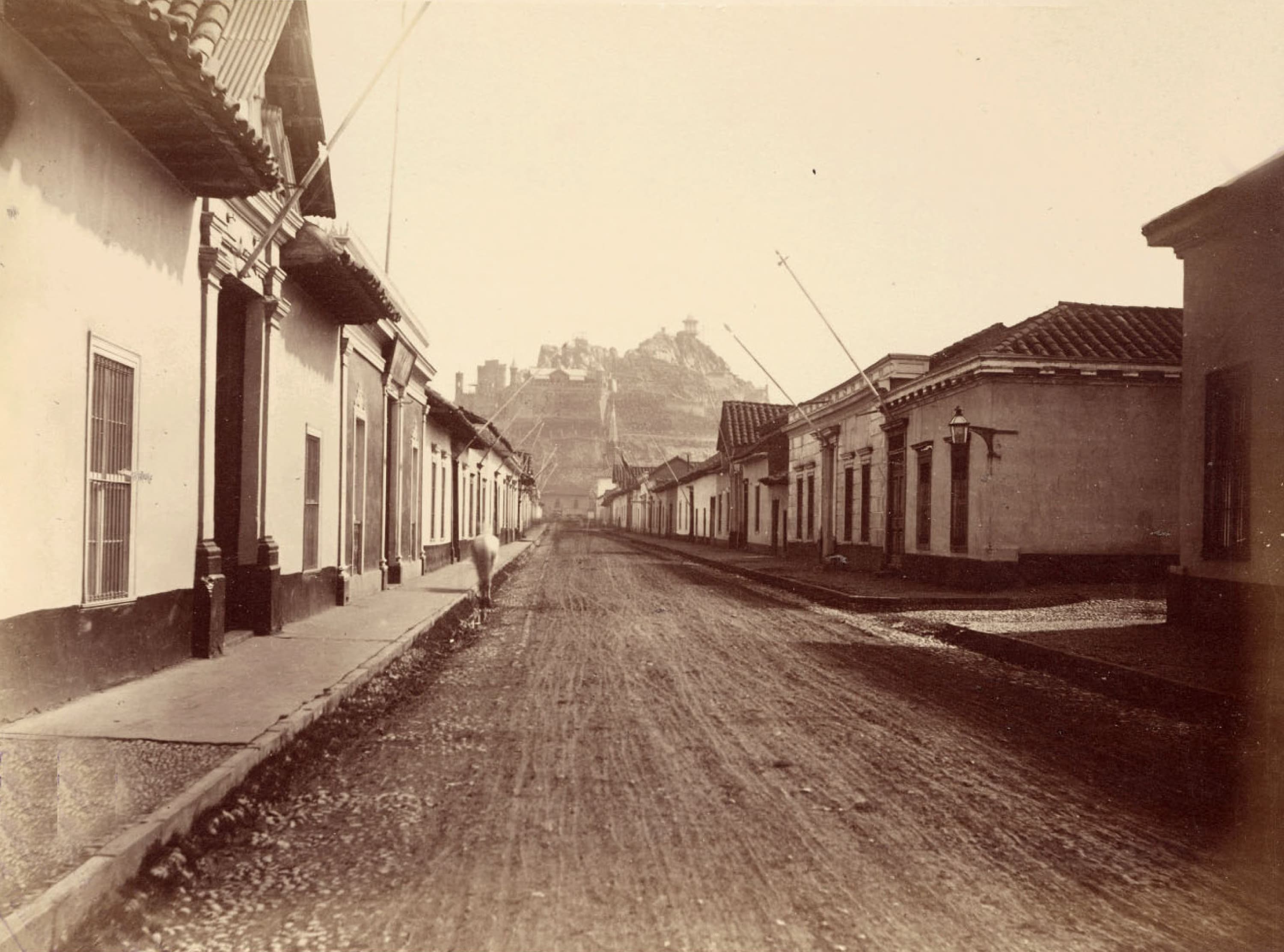 Cerro Santa Lucía desde el Sur, 1874