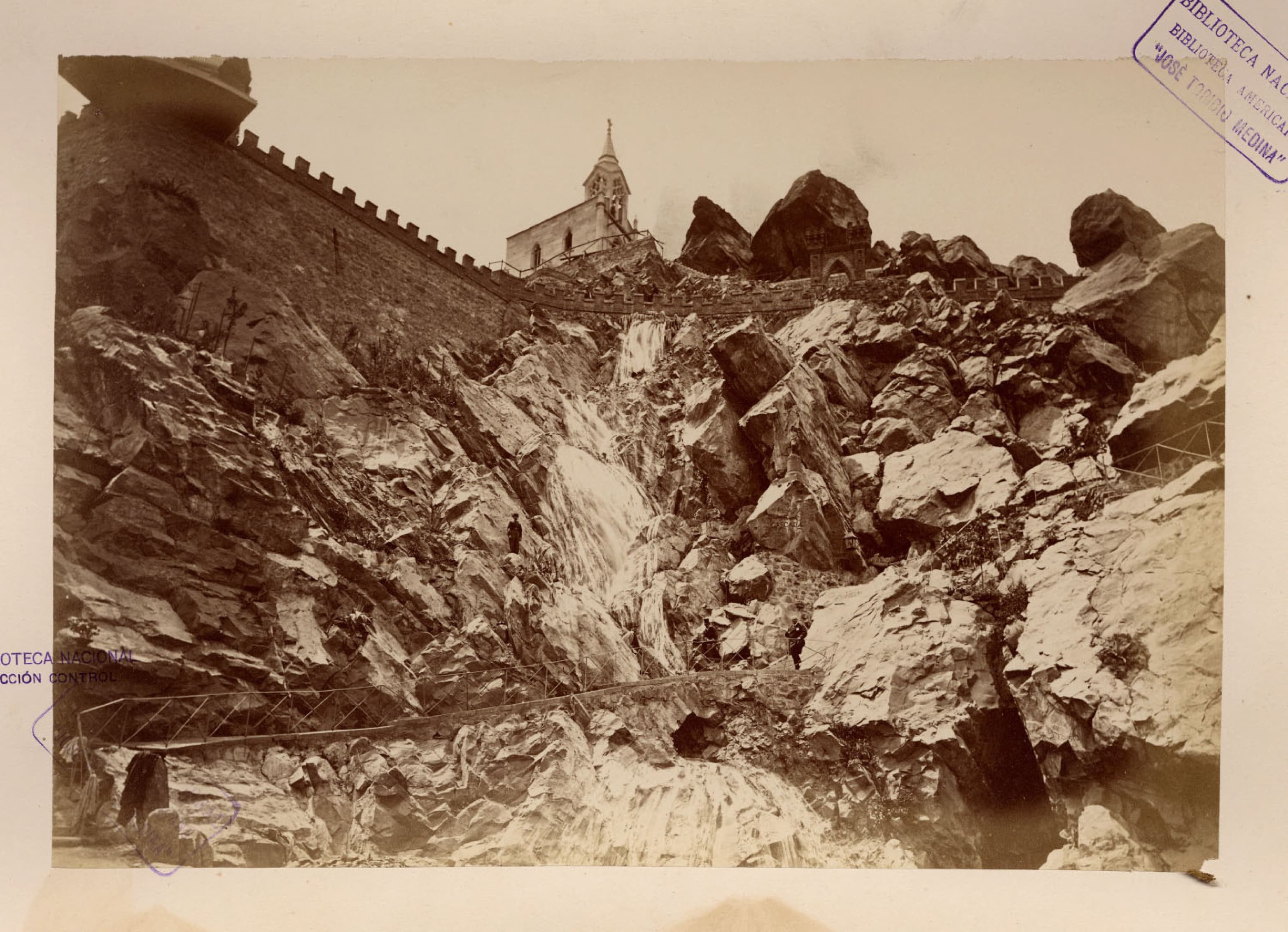 La Gran Cascada, Cerro Santa Lucía, 1874