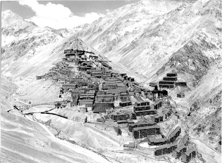 Ciudad minera de Sewell, 1956