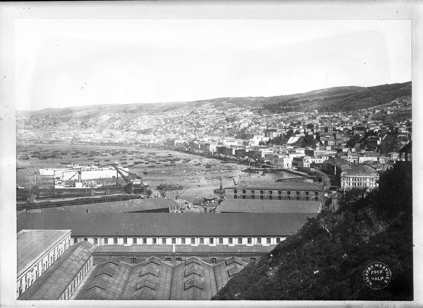 Vista al puerto de Valparaíso en 1911