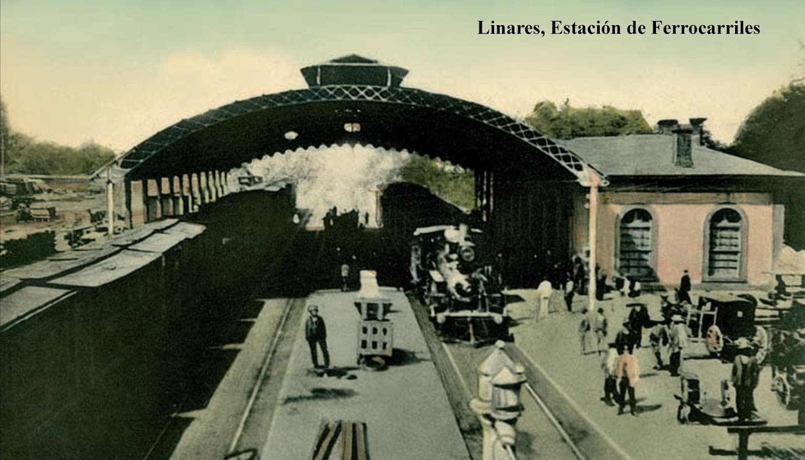 Estación de ferrocarriles de Linares en 1915