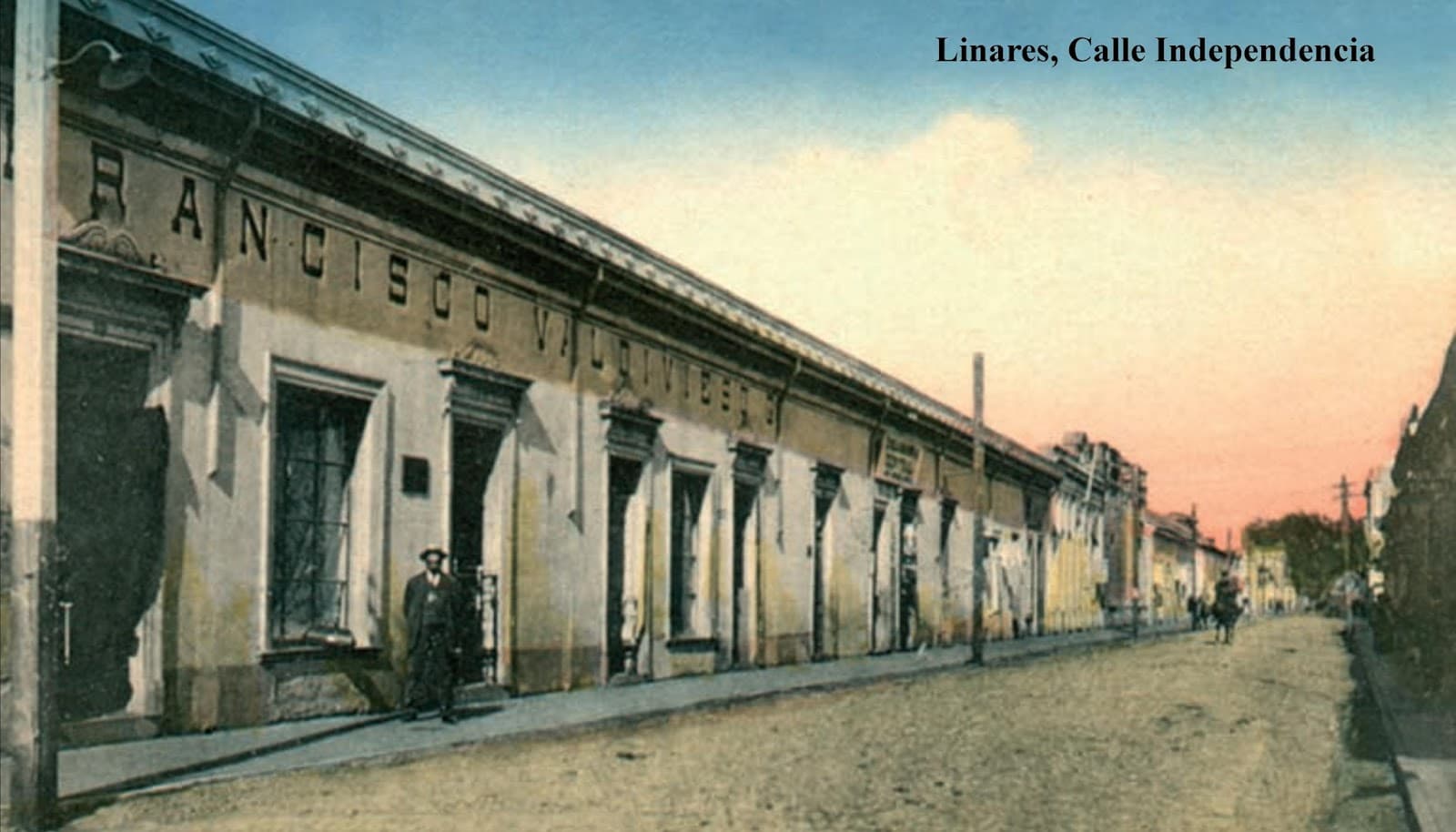 Calle independencia de Linares en 1920