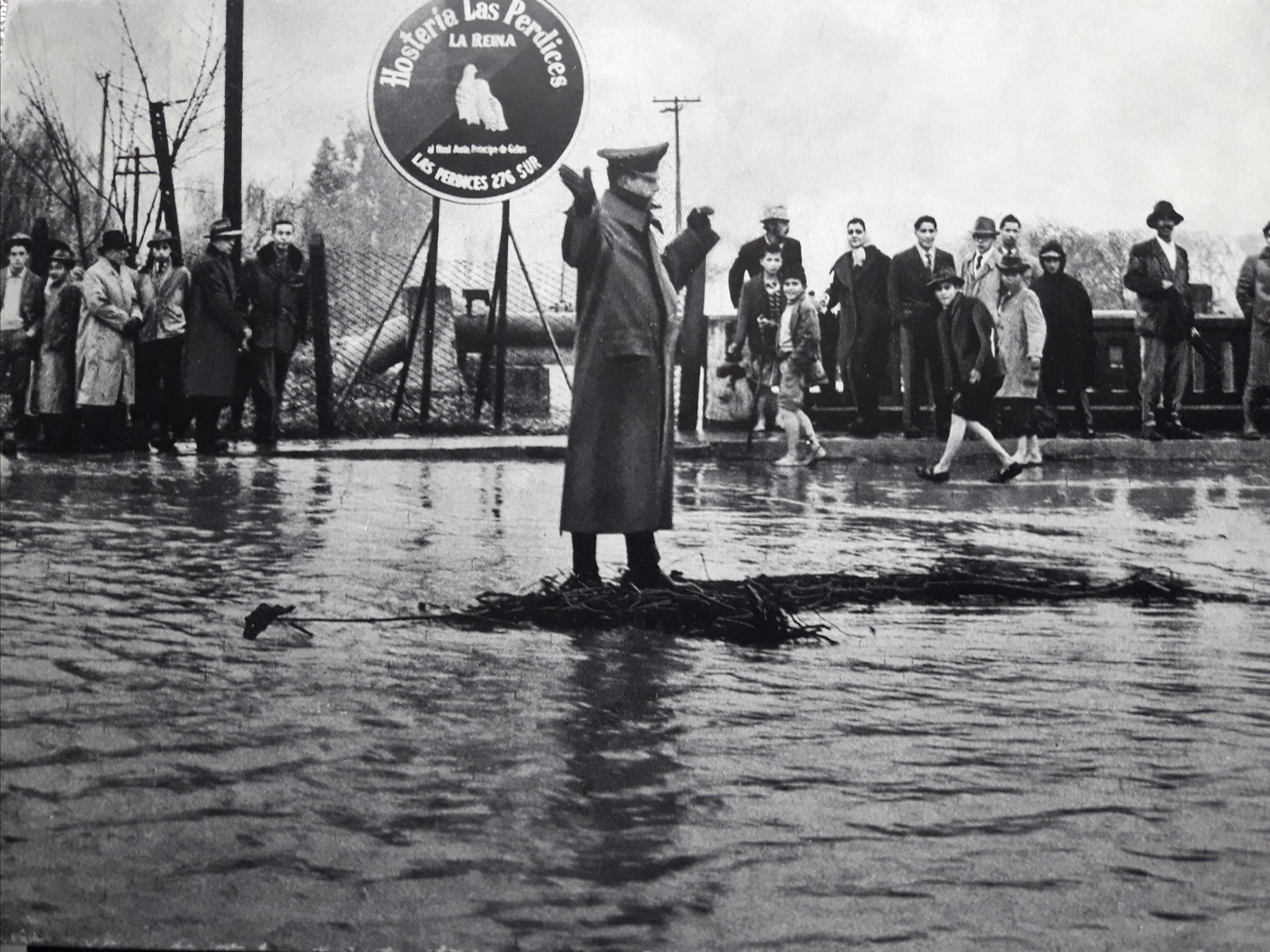 inundación en La Reina, 1958