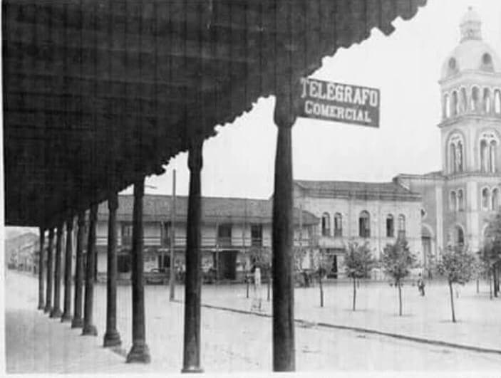 Oficina de telégrafos en Cauquenes, 1920