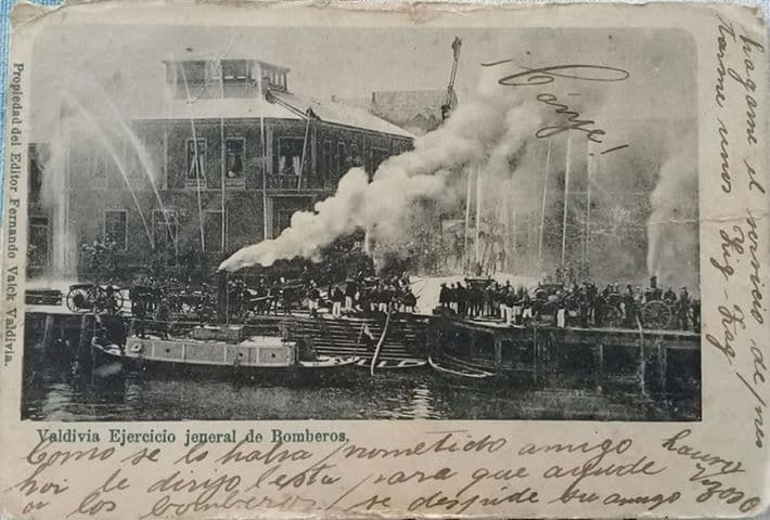 Valdivia ejercicios de Bomberos, 1908