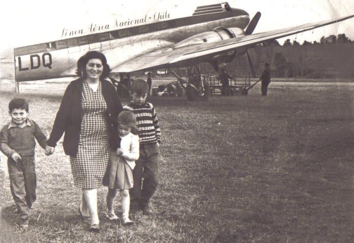 Avión DC-3 LAN Chile, Aeródromo Gamboa, 1961