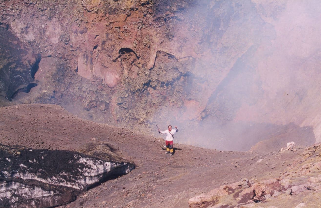 Volcán Villarrica, cráter, 12.01.1999